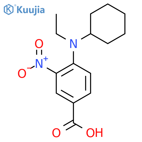 4-Cyclohexyl(ethyl)amino-3-nitrobenzoic acid structure
