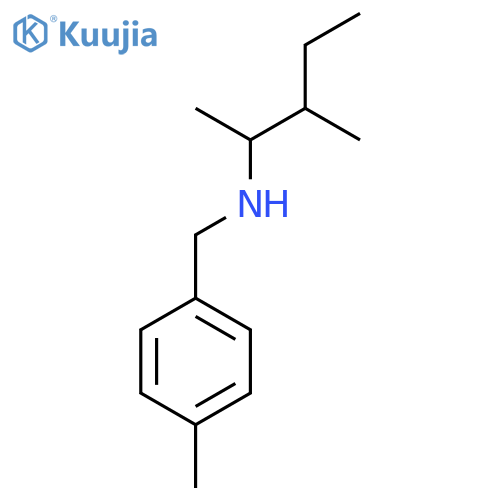 (3-methylpentan-2-yl)(4-methylphenyl)methylamine structure