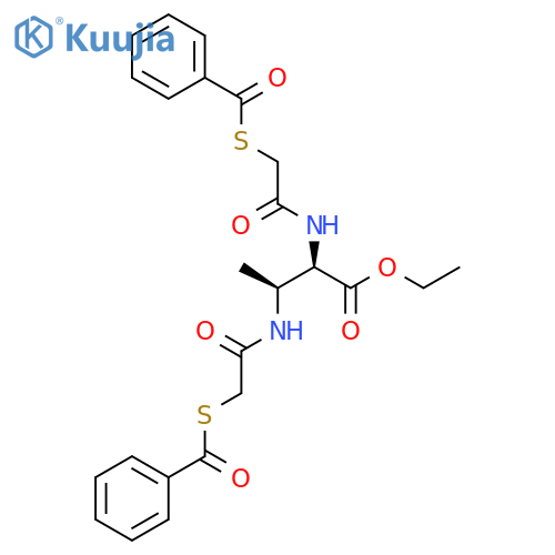Butanoic acid, 2,3-bis[[(benzoylthio)acetyl]amino]-, ethyl ester, (R*,S*)- structure