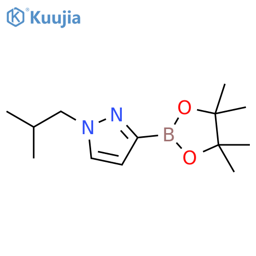 1-(2-Methylpropyl)-3-(4,4,5,5-tetramethyl-1,3,2-dioxaborolan-2-yl)-1H-pyrazole structure