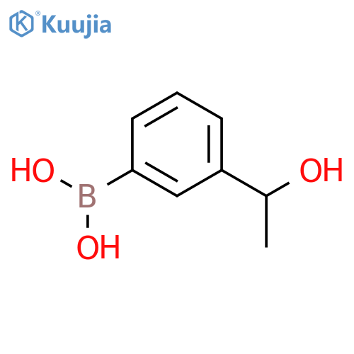 [3-(1-hydroxyethyl)phenyl]boronic acid structure