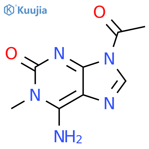 9-acetyl-6-amino-1,9-dihydro-1-methyl-2H-Purin-2-one structure