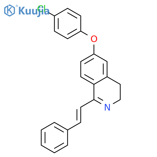 Isoquinoline, 6-(4-chlorophenoxy)-3,4-dihydro-1-(2-phenylethenyl)- structure