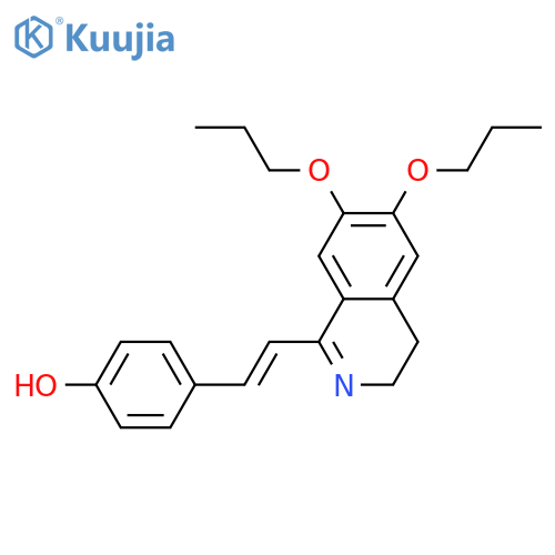 Phenol, 4-[2-(3,4-dihydro-6,7-dipropoxy-1-isoquinolinyl)ethenyl]- structure