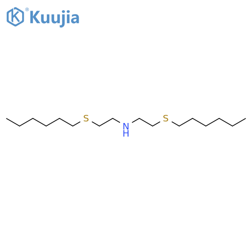 2-(Hexylsulfanyl)-N-[2-(hexylsulfanyl)ethyl]ethan-1-amine structure