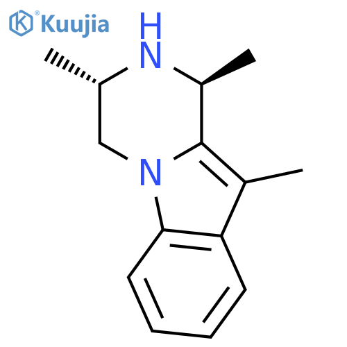 Pyrazino[1,2-a]indole, 1,2,3,4-tetrahydro-1,3,10-trimethyl-, trans- structure