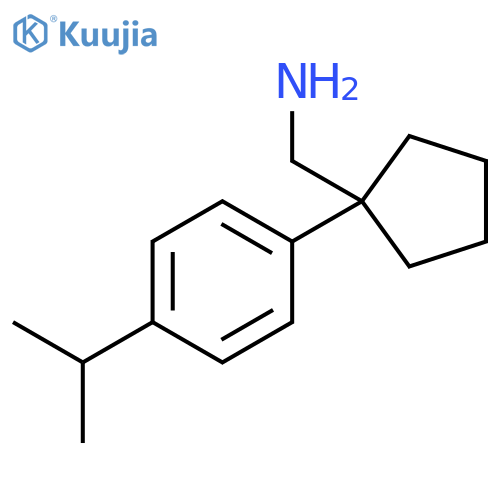 1-{1-[4-(propan-2-yl)phenyl]cyclopentyl}methanamine structure