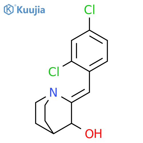 (2Z)-2-[(2,4-dichlorophenyl)methylidene]-1-azabicyclo[2.2.2]octan-3-ol structure