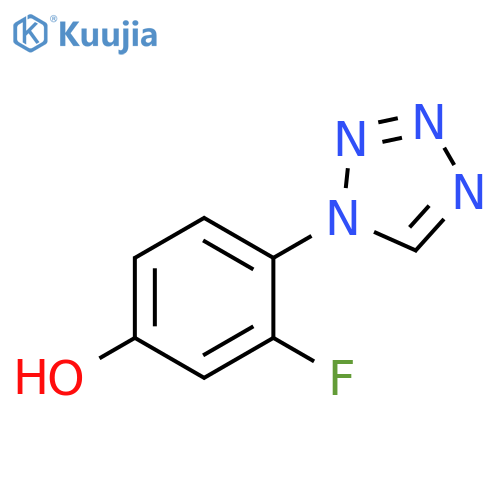 3-fluoro-4-(1H-1,2,3,4-tetrazol-1-yl)phenol structure