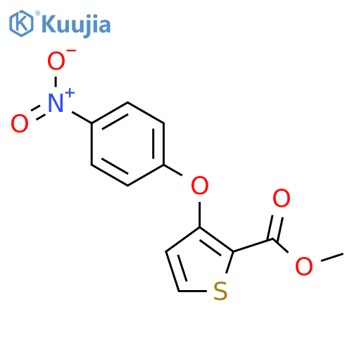 Methyl 3-(4-nitrophenoxy)thiophene-2-carboxylate structure