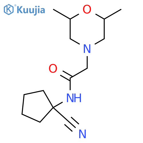 N-(1-cyanocyclopentyl)-2-(2,6-dimethylmorpholin-4-yl)acetamide structure