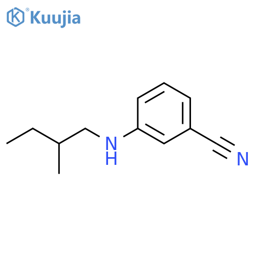 3-(2-methylbutyl)aminobenzonitrile structure