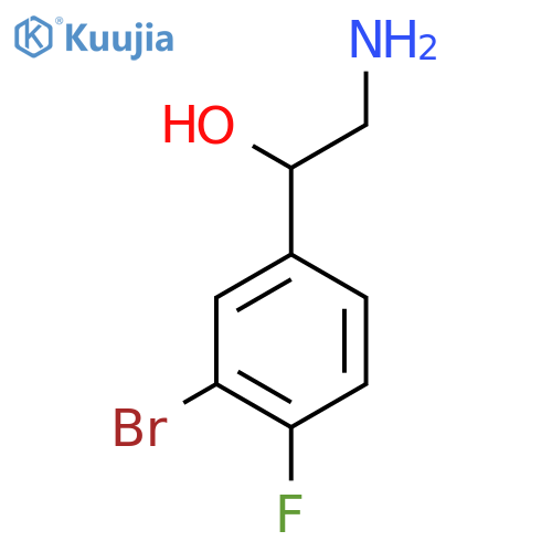 2-Amino-1-(3-bromo-4-fluorophenyl)ethan-1-ol structure