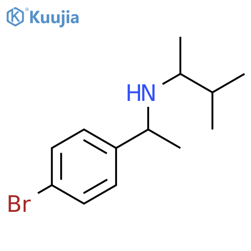 1-(4-bromophenyl)ethyl(3-methylbutan-2-yl)amine structure
