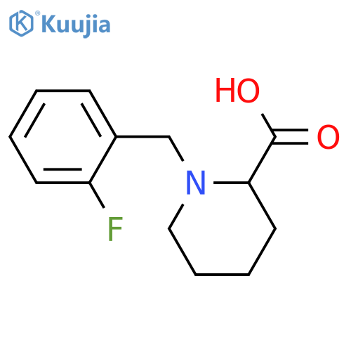1-[(2-FLUOROPHENYL)METHYL]-2-PIPERIDINECARBOXYLIC ACID structure