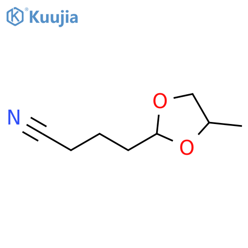 1,3-Dioxolane-2-butanenitrile, 4-methyl- structure