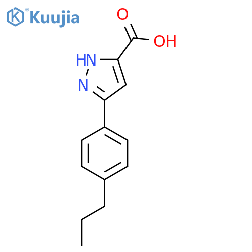 5-(4-Propylphenyl)-1H-pyrazole-3-carboxylic acid structure