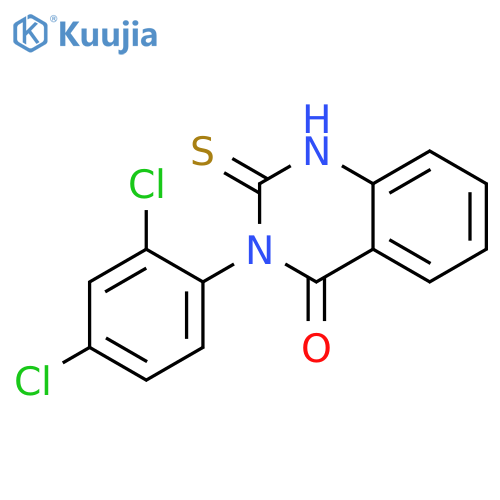 3-(2,4-dichlorophenyl)-2-sulfanylidene-1,2,3,4-tetrahydroquinazolin-4-one structure