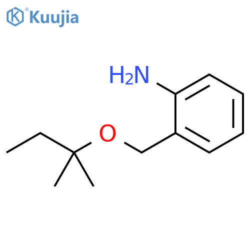 2-{(2-Methylbutan-2-yl)oxymethyl}aniline structure