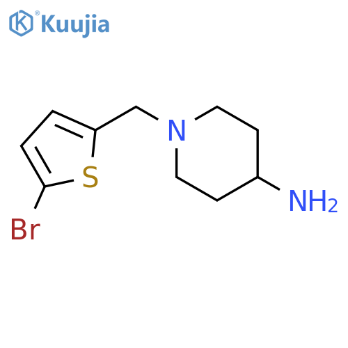 1-[(5-bromothiophen-2-yl)methyl]piperidin-4-amine structure