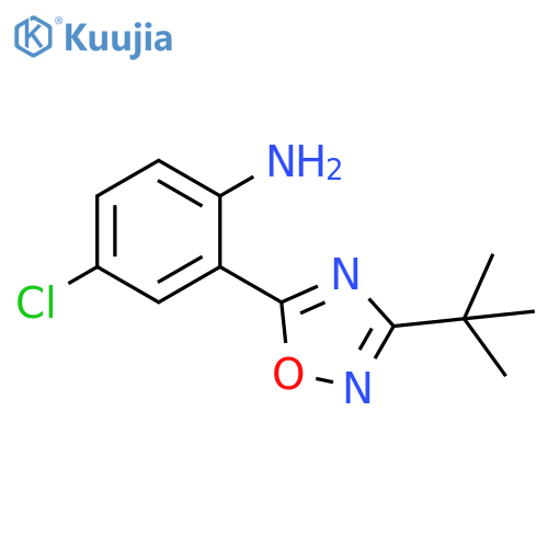 2-(3-tert-butyl-1,2,4-oxadiazol-5-yl)-4-chloroaniline structure