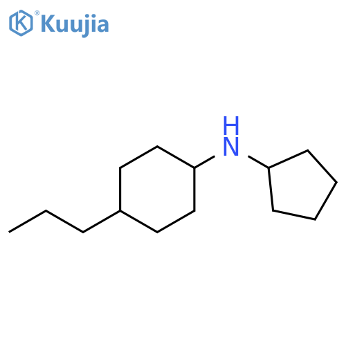 N-cyclopentyl-4-propylcyclohexan-1-amine structure