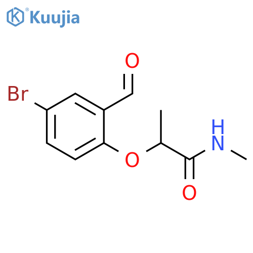 2-(4-bromo-2-formylphenoxy)-N-methylpropanamide structure