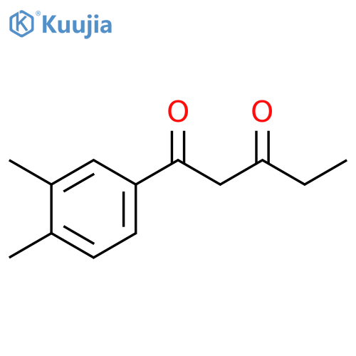 1-(3,4-dimethylphenyl)pentane-1,3-dione structure