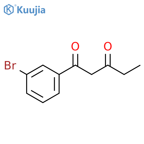1-(3-bromophenyl)pentane-1,3-dione structure
