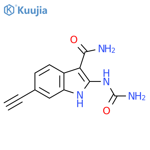 2-(Aminocarbonyl)amino-6-ethynylindole-3-carboxamide structure