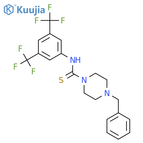 1-Piperazinecarbothioamide, N-[3,5-bis(trifluoromethyl)phenyl]-4-(phenylmethyl)- structure