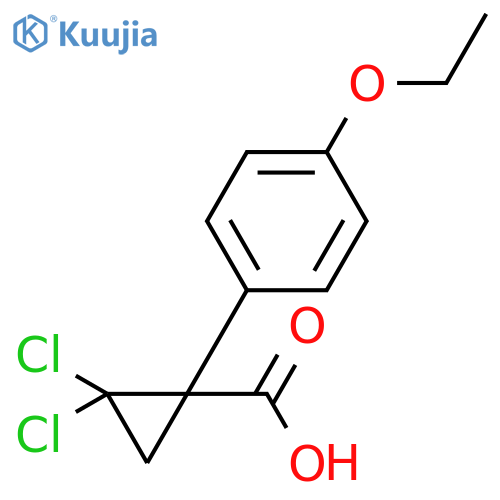 2,2-Dichloro-1-(4'-ethoxyphenyl)cyclopropane-1-carboxylic acid structure