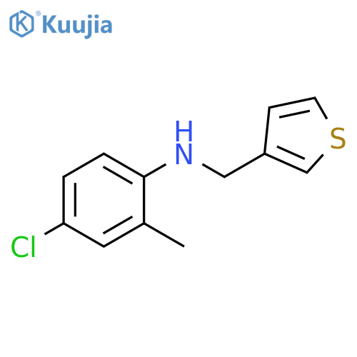 4-chloro-2-methyl-N-(thiophen-3-yl)methylaniline structure