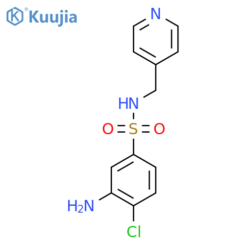 3-Amino-4-chloro-N-(4-pyridinylmethyl)-benzenesulfonamide structure