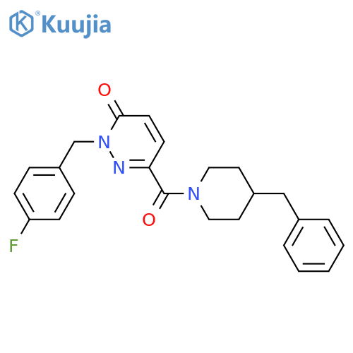 6-(4-benzylpiperidine-1-carbonyl)-2-[(4-fluorophenyl)methyl]-2,3-dihydropyridazin-3-one structure