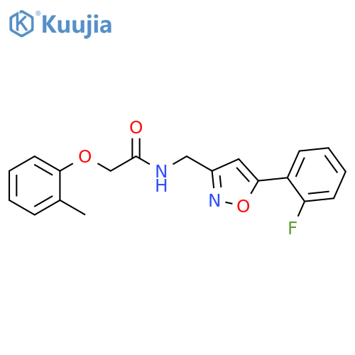 N-{[5-(2-fluorophenyl)-1,2-oxazol-3-yl]methyl}-2-(2-methylphenoxy)acetamide structure