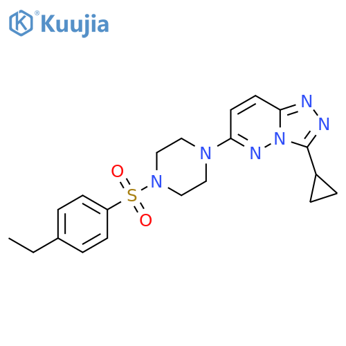 1-{3-cyclopropyl-[1,2,4]triazolo[4,3-b]pyridazin-6-yl}-4-(4-ethylbenzenesulfonyl)piperazine structure