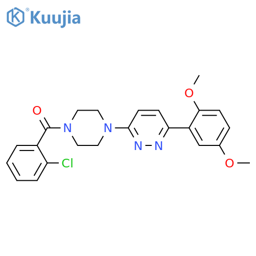 3-[4-(2-chlorobenzoyl)piperazin-1-yl]-6-(2,5-dimethoxyphenyl)pyridazine structure