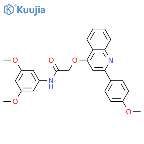 N-(3,5-dimethoxyphenyl)-2-{[2-(4-methoxyphenyl)quinolin-4-yl]oxy}acetamide structure