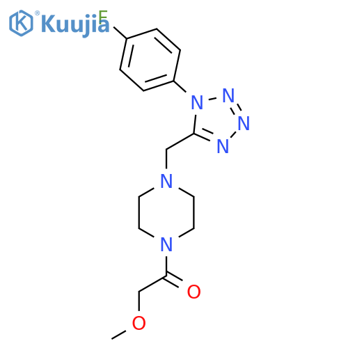 1-(4-{[1-(4-fluorophenyl)-1H-1,2,3,4-tetrazol-5-yl]methyl}piperazin-1-yl)-2-methoxyethan-1-one structure
