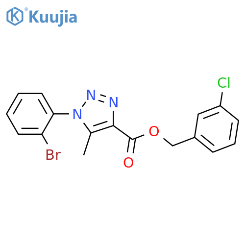 (3-chlorophenyl)methyl 1-(2-bromophenyl)-5-methyl-1H-1,2,3-triazole-4-carboxylate structure