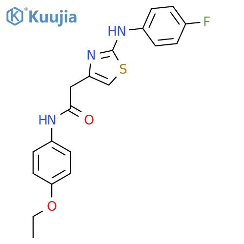N-(4-ethoxyphenyl)-2-{2-[(4-fluorophenyl)amino]-1,3-thiazol-4-yl}acetamide structure