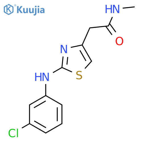 2-{2-[(3-chlorophenyl)amino]-1,3-thiazol-4-yl}-N-methylacetamide structure