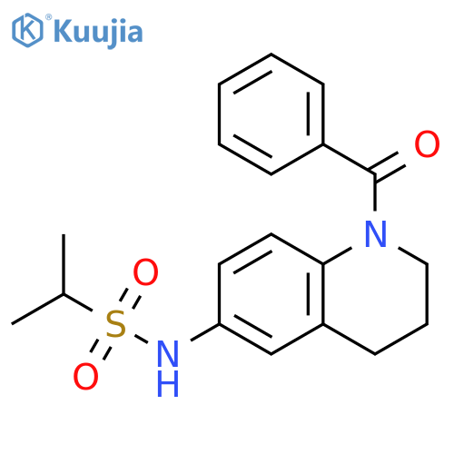 N-(1-benzoyl-1,2,3,4-tetrahydroquinolin-6-yl)propane-2-sulfonamide structure