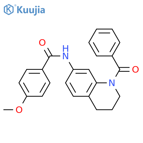 N-(1-benzoyl-1,2,3,4-tetrahydroquinolin-7-yl)-4-methoxybenzamide structure