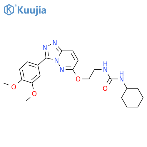 1-cyclohexyl-3-(2-{[3-(3,4-dimethoxyphenyl)-[1,2,4]triazolo[4,3-b]pyridazin-6-yl]oxy}ethyl)urea structure