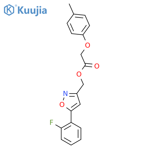 [5-(2-fluorophenyl)-1,2-oxazol-3-yl]methyl 2-(4-methylphenoxy)acetate structure