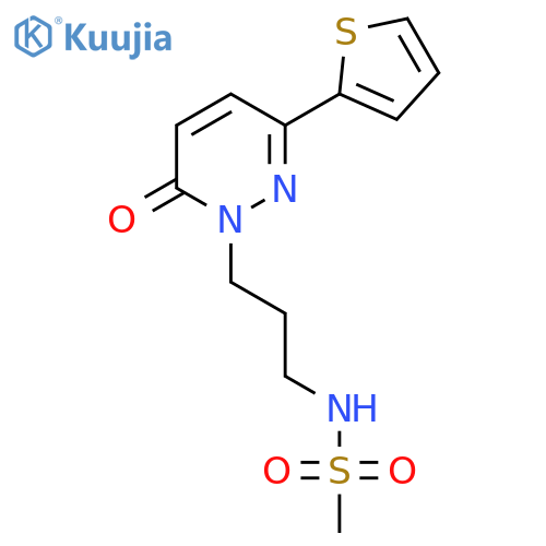 N-{3-[6-oxo-3-(thiophen-2-yl)-1,6-dihydropyridazin-1-yl]propyl}methanesulfonamide structure