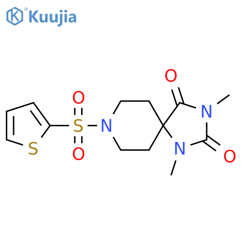 1,3-dimethyl-8-(thiophene-2-sulfonyl)-1,3,8-triazaspiro[4.5]decane-2,4-dione structure