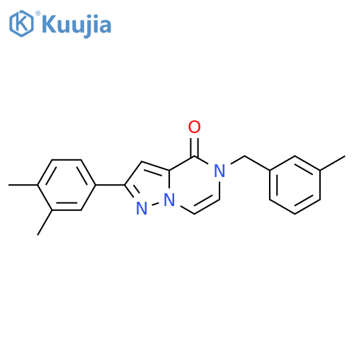 2-(3,4-dimethylphenyl)-5-[(3-methylphenyl)methyl]-4H,5H-pyrazolo[1,5-a]pyrazin-4-one structure
